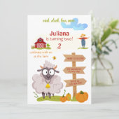 Farm Birthday invitation template Bernard invite 招待状 (スタンド正面)