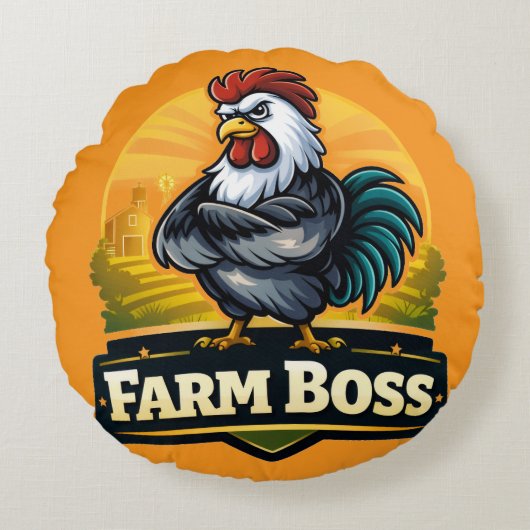 Farm boss roster  ラウンドクッション (正面)