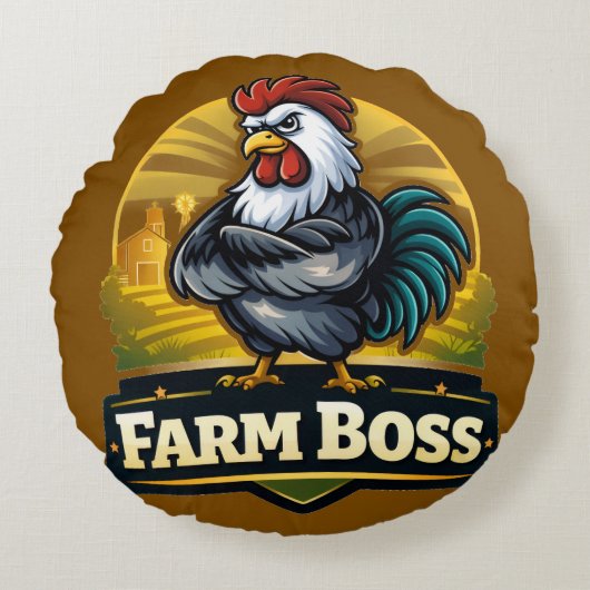 Farm boss roster  ラウンドクッション (正面)