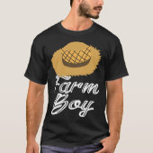 Farm Boy Farmer s Straw Hat Graphic Tシャツ (正面)