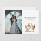 Farm Chicken We Eloped ウェディングフォト 婚姻届 招待状 (裏面)