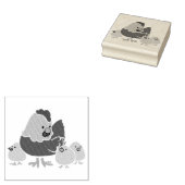 Farm Chicks Wooden Stamp ラバースタンプ (押印)