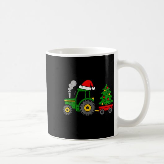 Farm Christmas Tractor Tree Xmas Truck Boys Kids T コーヒーマグカップ (右)