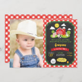 Farm Cowboyの誕生日の招待 招待状 (正面/裏面)