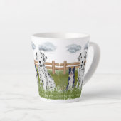 Farm Dog Duo Mug – Rustic Animal Art カフェラテマグ (右アングル)