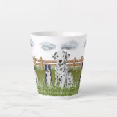 Farm Dog Duo Mug – Rustic Animal Art カフェラテマグ (正面)
