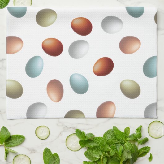 Farm eggs Kitchen towel キッチンタオル (折り畳み)
