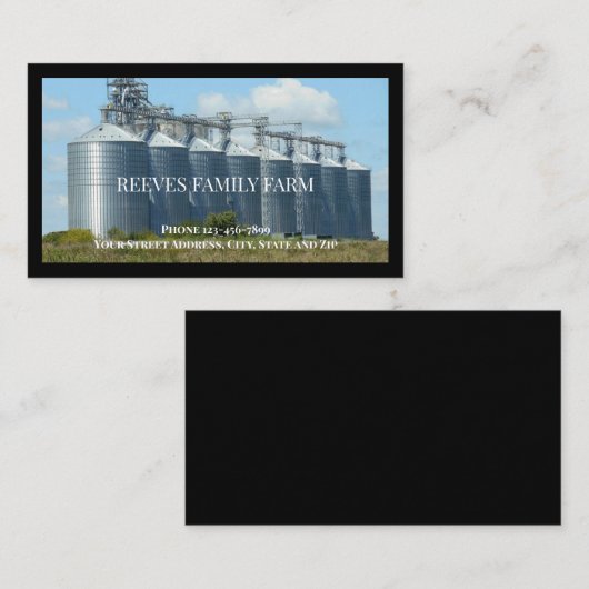 Farm Farmer Agricultural Business Cards 名刺 (正面/裏面)