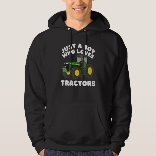 Farm Farmer Just A Boy Who Loves Tractors Kids パーカ (正面)