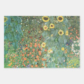 Farm & Flower Garden & Birch by Gustav Klimt ラッピングペーパーシート (正面)