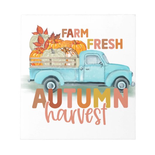 Farm Fresh Autumn Harvest Notepad ノートパッド (正面)