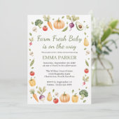 Farm Fresh Baby Vegetable Garden ベビーシャワー 招待状 (スタンド正面)