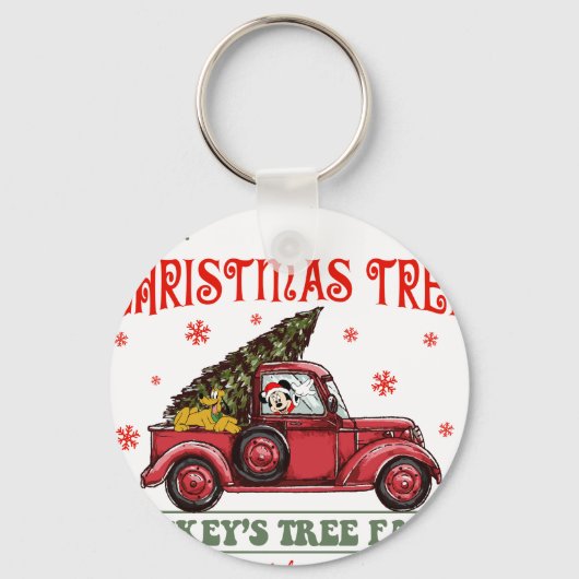 farm fresh christmas tree2 キーホルダー (正面)