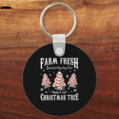 Farm Fresh Christmas Tree Xmas Debbie Cakes Family キーホルダー (正面)
