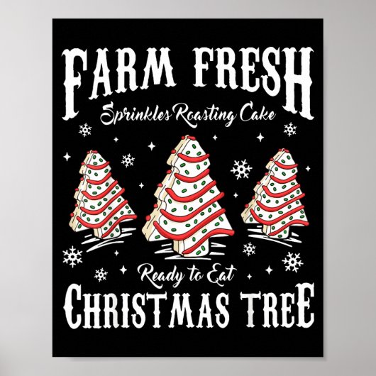 Farm Fresh Christmas Tree Xmas Debbie Cakes Family ポスター (正面)
