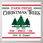 Farm Fresh Christmas Trees - Cut and Carry ポスター<br><div class="desc">Farm Fresh Christmas Trees graphic design with awesome typography font lettering is a great gift idea for men, women, husbands, wife girlfriends, and a boyfriend who will love this modern and elegant pattern. The best and original Christmas celebration present for your holiday collection. This design is also fitting in time...</div>