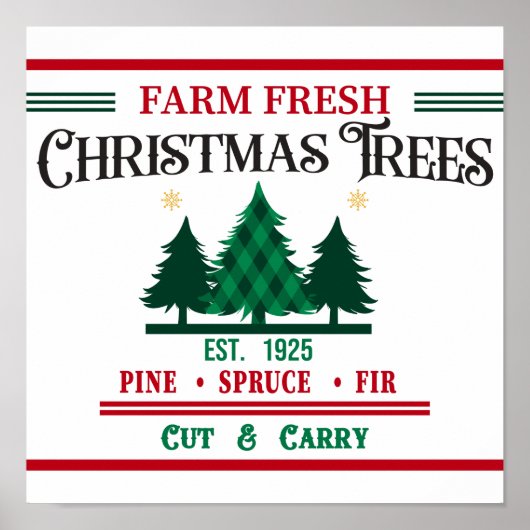 Farm Fresh Christmas Trees - Cut and Carry ポスター (正面)