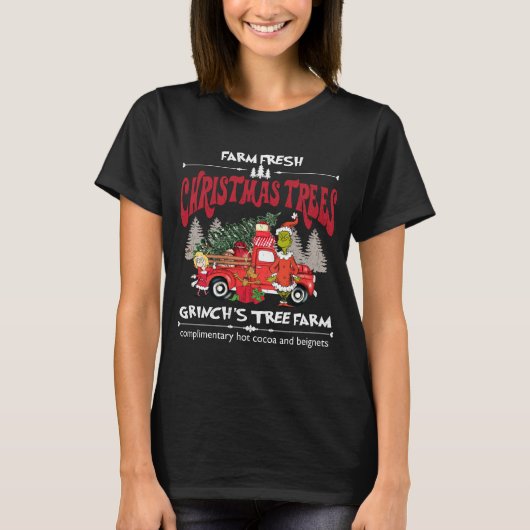 farm fresh christmas trees grinch tシャツ (正面)