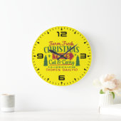 Farm Fresh Christmas Trees Holiday Design-64649 ラージ壁時計 (ホーム)