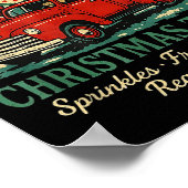 Farm Fresh Debbie Christmas Cake Retro Red Truck H ポスター (角)