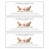 Farm Fresh Eggs | モノグラム卵カートンラベル シール (正面)