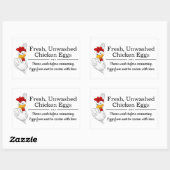 Farm Fresh Eggs | モノグラム エッグカートン 長方形シール (シート)