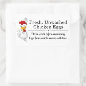 Farm Fresh Eggs | モノグラム エッグカートン 長方形シール (バッグ)