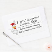 Farm Fresh Eggs | モノグラム エッグカートン 長方形シール (封筒)
