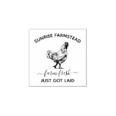 Farm Fresh Eggs | 面白いモノグラム エッグスタンプ ラバースタンプ (インプリント)