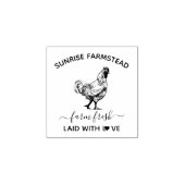 Farm Fresh Eggs | 面白いモノグラム エッグスタンプ ラバースタンプ (インプリント)