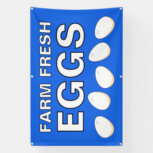 Farm Fresh Eggs Banner 横断幕 (縦)