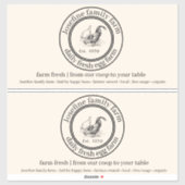 Farm Fresh Eggs Chicken Coop Rustic cartoon label  シール (シート)