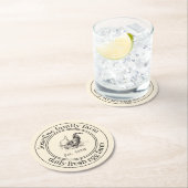 Farm Fresh Eggs Chicken Coop Rustic Country Farm ラウンドペーパーコースター (インサイチュ)