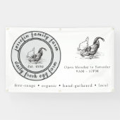 Farm Fresh Eggs Chicken Coop Rustic Country Farm 横断幕 (横)