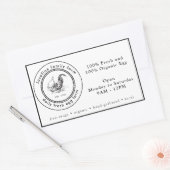 Farm Fresh Eggs Chicken Coop Rustic Country Farm 長方形シール (封筒)