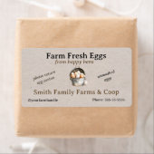 Farm Fresh Eggs Label | Egg Carton Stickers Custom ラベル (インサイチュ)