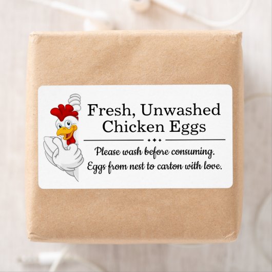 Farm Fresh Eggs | Monogram Egg Carton ラベル (インサイチュ)