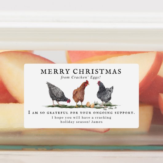 Farm Fresh Eggs | Monogram Egg Carton ラベル (貼付)