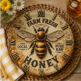 Farm Fresh Honey Bee Beekeeping Farmhouse Decor ペーパープレート