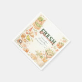 Farm Fresh Market Bridal Shower スタンダードカクテルナプキン (角)