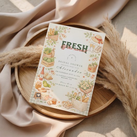 Farm Fresh Market Bridal Shower 招待状