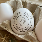 Farm Fresh Marking Your Name Chicken Hen Egg Stamp ラバースタンプ