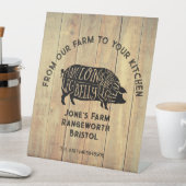 Farm Fresh Pork Sticker – Rustic Pig Logo Label –  台座サイン (インサイチュ)
