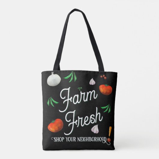Farm fresh, shop your neighborhood トートバッグ (裏面)