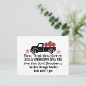 Farm fresh Strawberries fruit customizable  ポストカード (スタンド正面)