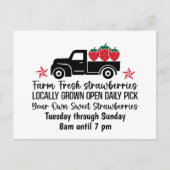 Farm fresh Strawberries fruit customizable  ポストカード (正面)
