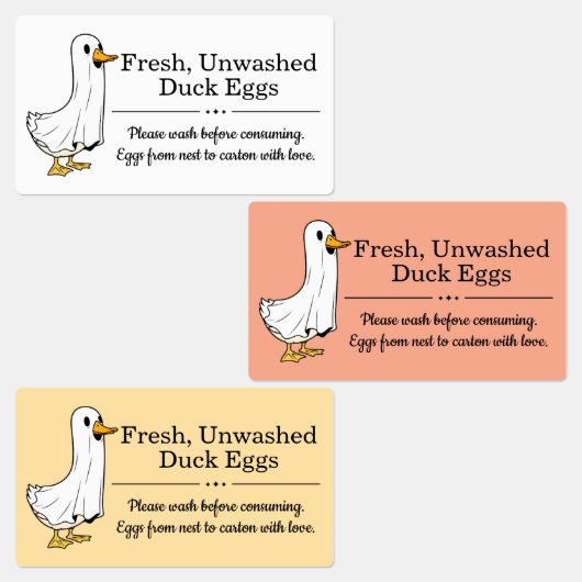 Farm Fresh Unwashed Duck Eggs Carton ラベル (グループ)