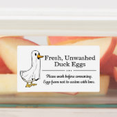 Farm Fresh Unwashed Duck Eggs Carton ラベル (貼付)