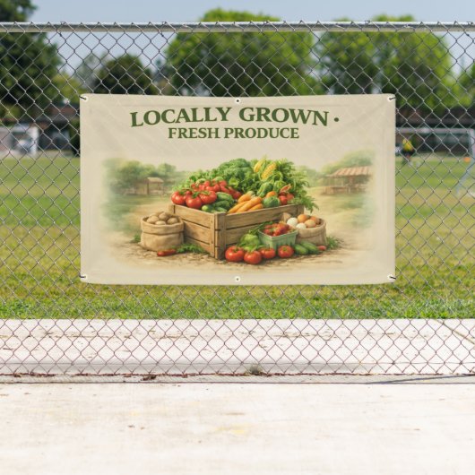 Farm Fresh Vegetable & Free Range Egg Banner 横断幕 (インサイチュ)