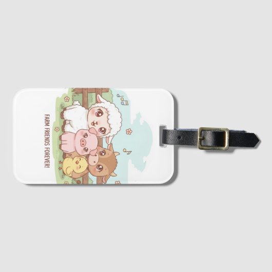 Farm friends forever - cute & cozy ラゲッジタグ (正面横)